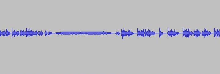 Audio wave lengths in Audacity editor